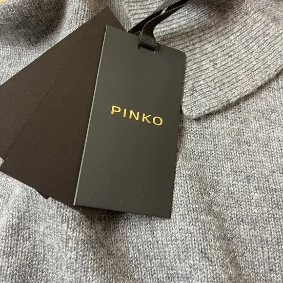 Pinko women's cashmere and wool blend cardigan +satin size small